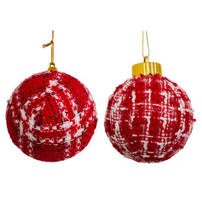 Boule de Noël - Laine - Rouge | Le Géant de la Fête