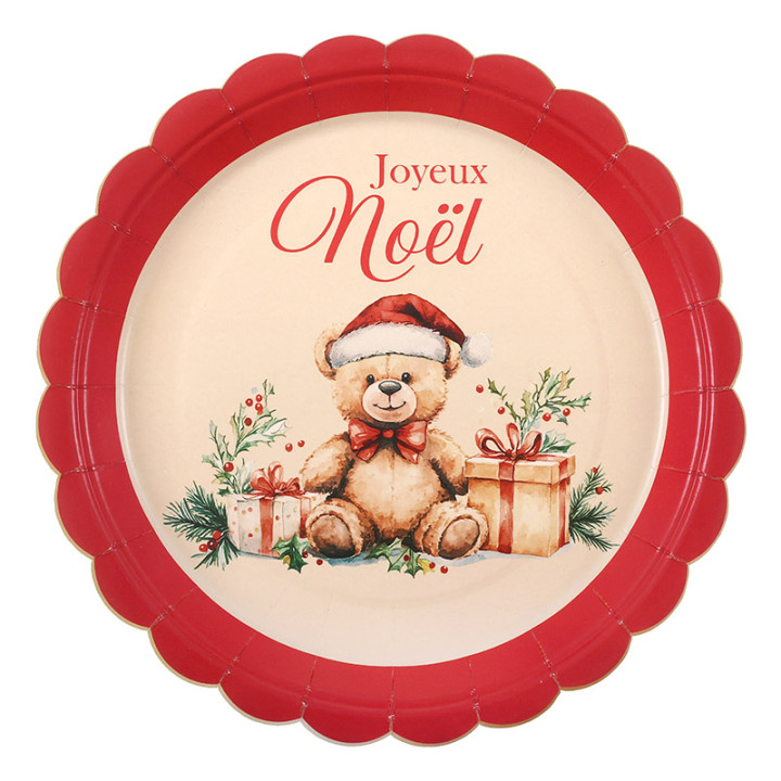 Assiettes - Teddy Noël - lot de 10 | Le Géant de la Fête