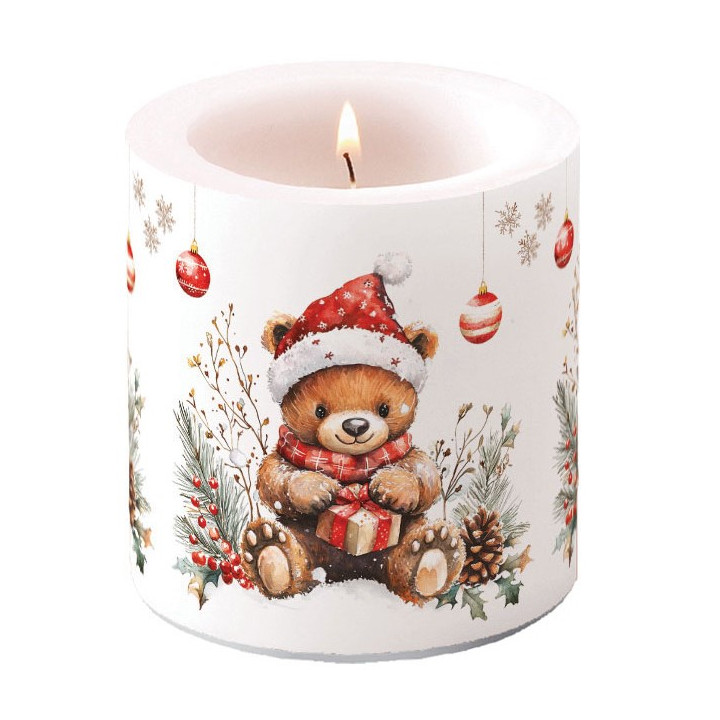 Bougie - Ourson et cadeaux | Le Géant de la Fête