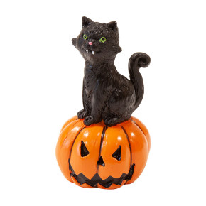 Chat sur une citrouille - 8 cm | Le Géant de la Fête