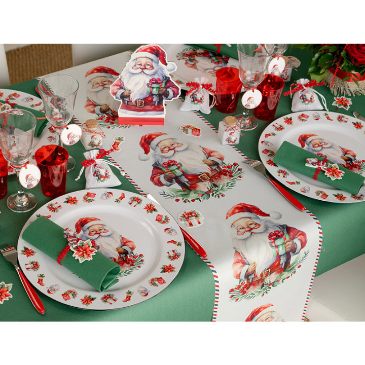 Chemin de table - Père Noël des merveilles - 2.5 m | Le Géant de la Fête