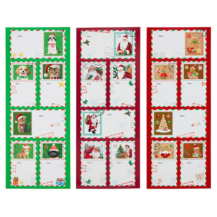Étiquettes cadeaux - Timbres - lot de 6 | Le Géant de la Fête
