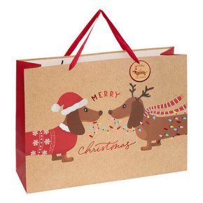Sac cadeau - Chien de Noël - Grand | Le Géant de la Fête