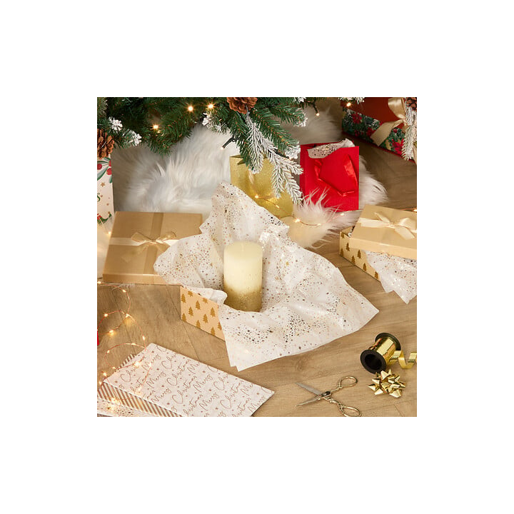 Feuilles de papier de soie - motifs de Noël - lot de 12 | Le Géant de la Fête