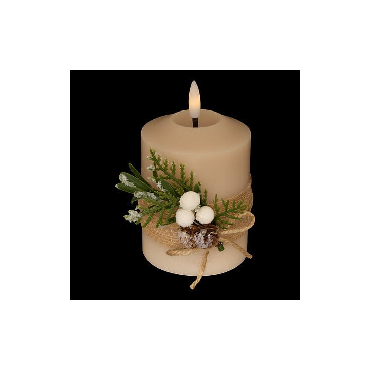 Bougie LED - Lupa - Crème | Le Géant de la Fête