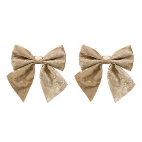 Noeuds en mousse et velours - Petit modèle - lot de 2 - Champagne | Le Géant de la Fête