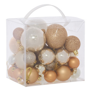 Kit de boules de Noël - lot de 35 - Champagne | Le Géant de la Fête