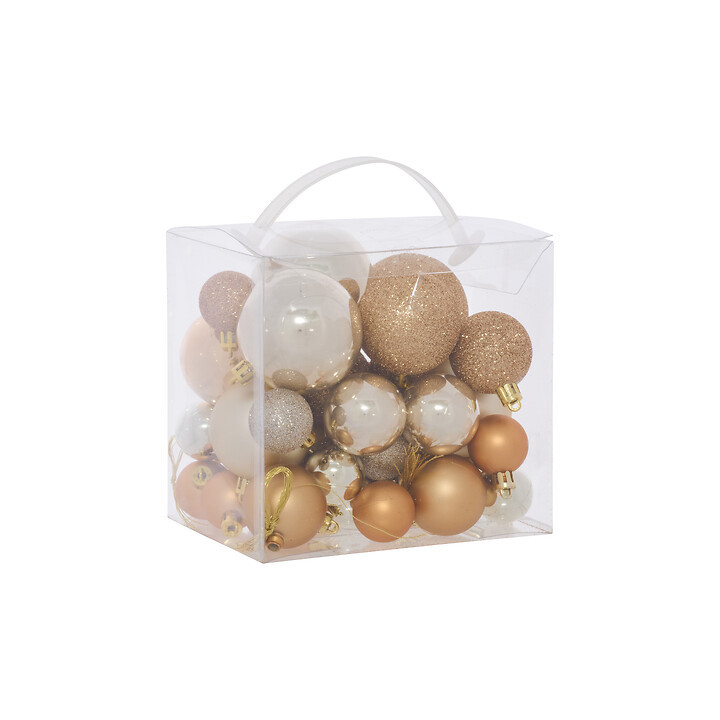 Kit de boules de Noël - lot de 35 - Champagne | Le Géant de la Fête