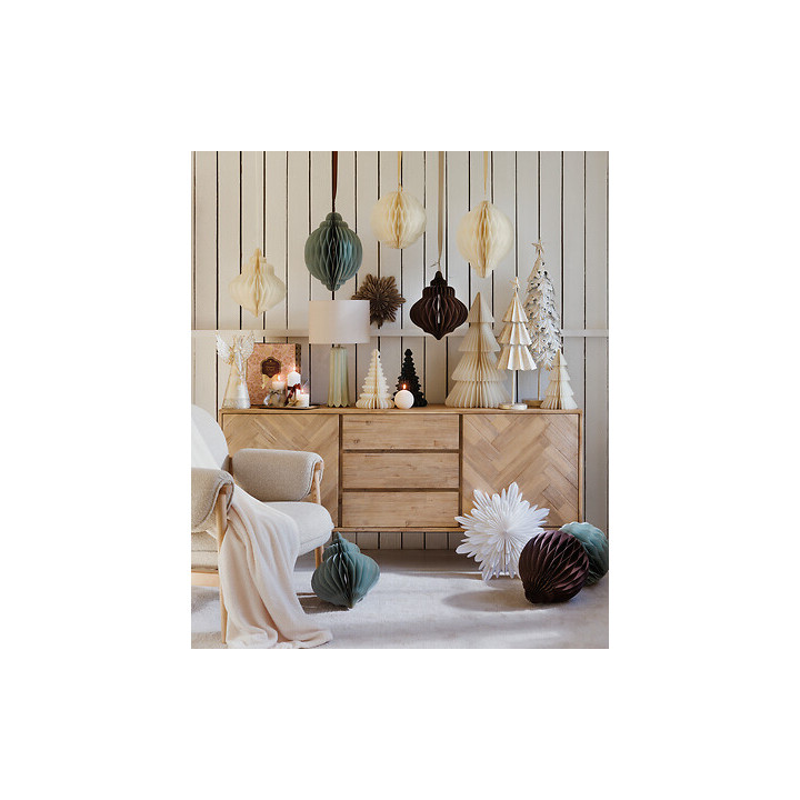 Suspension alvéolée - Fleur - 30 cm - Ficelle | Le Géant de la Fête