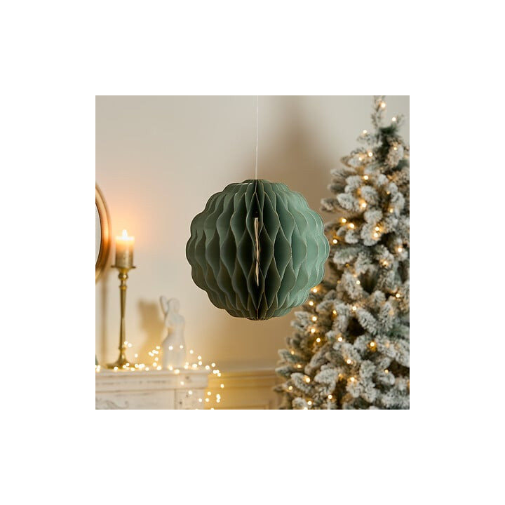 Suspension alvéolée - Fleur - 30 cm - Sauge | Le Géant de la Fête