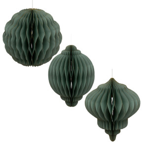 Suspension alvéolée - Fleur - 30 cm - Sauge | Le Géant de la Fête