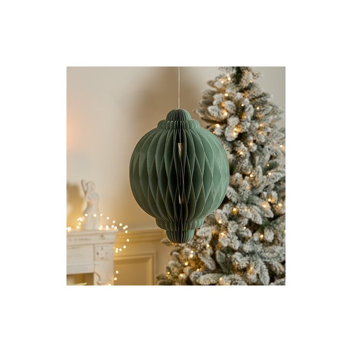 Suspension alvéolée - Fleur - 30 cm - Sauge | Le Géant de la Fête