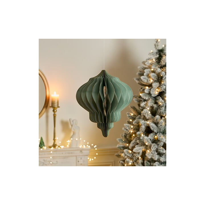 Suspension alvéolée - Fleur - 30 cm - Sauge | Le Géant de la Fête