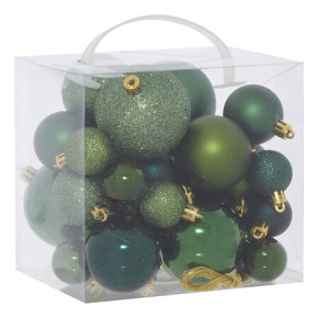 Kit de boules de Noël - lot de 35 - Olive | Le Géant de la Fête