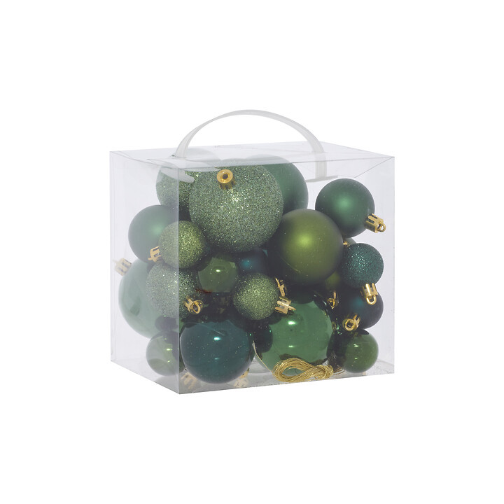 Kit de boules de Noël - lot de 35 - Olive | Le Géant de la Fête
