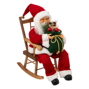 Père Noël Traditionnel sur chaise - Halpa - 40 cm | Le Géant de la Fête