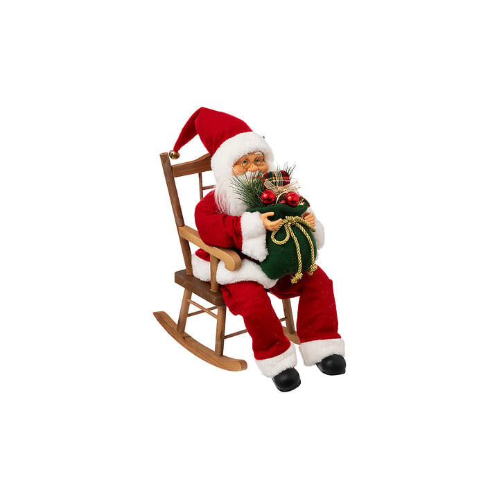 Père Noël Traditionnel sur chaise - Halpa - 40 cm | Le Géant de la Fête