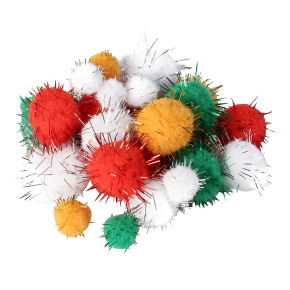 Pompons - lot de 72 - Noël | Le Géant de la Fête