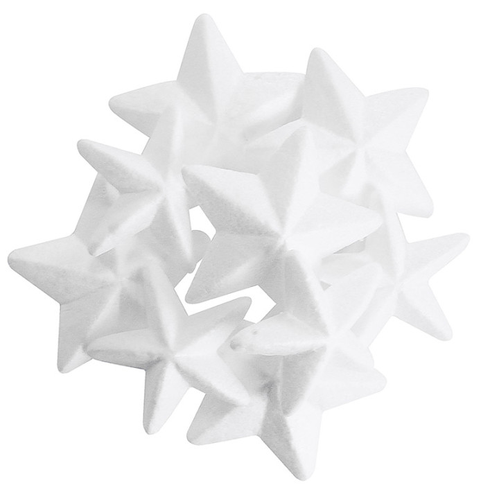 Étoiles Styro - 10 et 13 cm - lot de 20 | Le Géant de la Fête