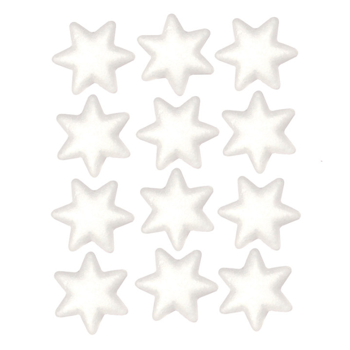 Étoiles Styro - 3.5 cm - lot de 12 | Le Géant de la Fête