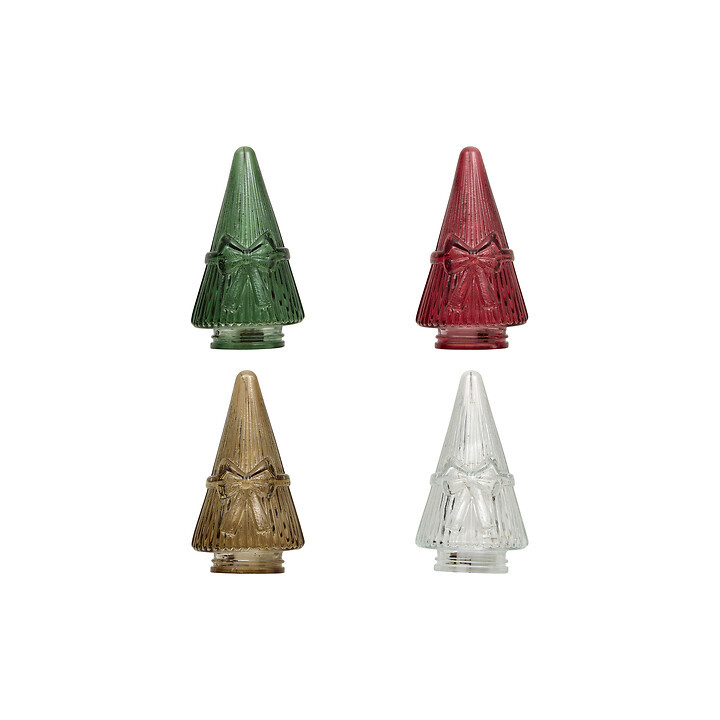 Sapin lumineux à noeud en verre - 11cm | Le Géant de la Fête