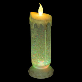 Bougie à paillettes lumineuse - 24 cm | Le Géant de la Fête