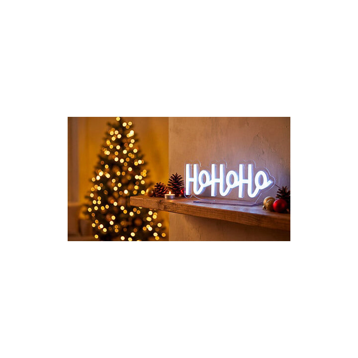 Décoration à effet néon - HoHoHo - 30 cm