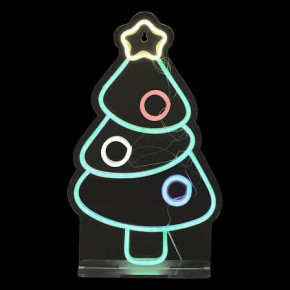 Décoration à effet néon - Sapin de Noël - 40 cm
