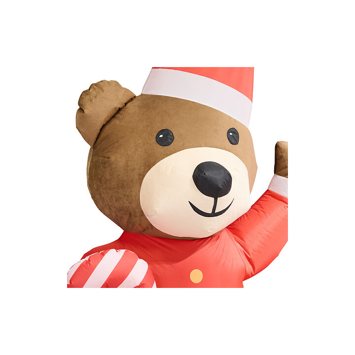 Ourson de Noël gonflable - 2.20 m