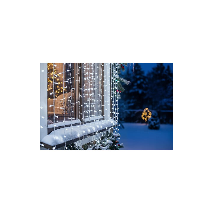 Rideau de neige - 1 x 2 m - Blanc froid | Le Géant de la Fête