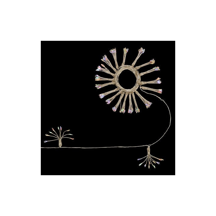 Guirlande lumineuse sur secteur - Pompons - 10 m - Multicolore