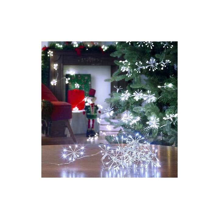 Guirlande lumineuse sur secteur - Pompons - 5 m - Blanc Froid | Le Géant de la Fête