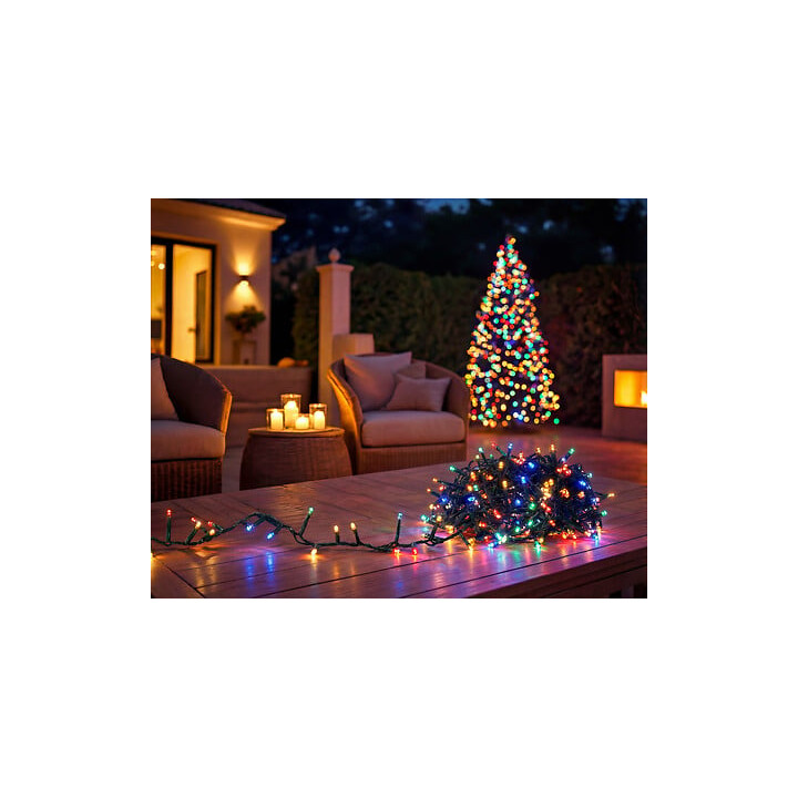Guirlande lumineuse solaire - 10 m - Multicolore