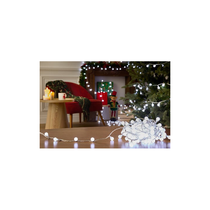 Guirlande lumineuse - Boules - 12.5 m - Blanc Froid