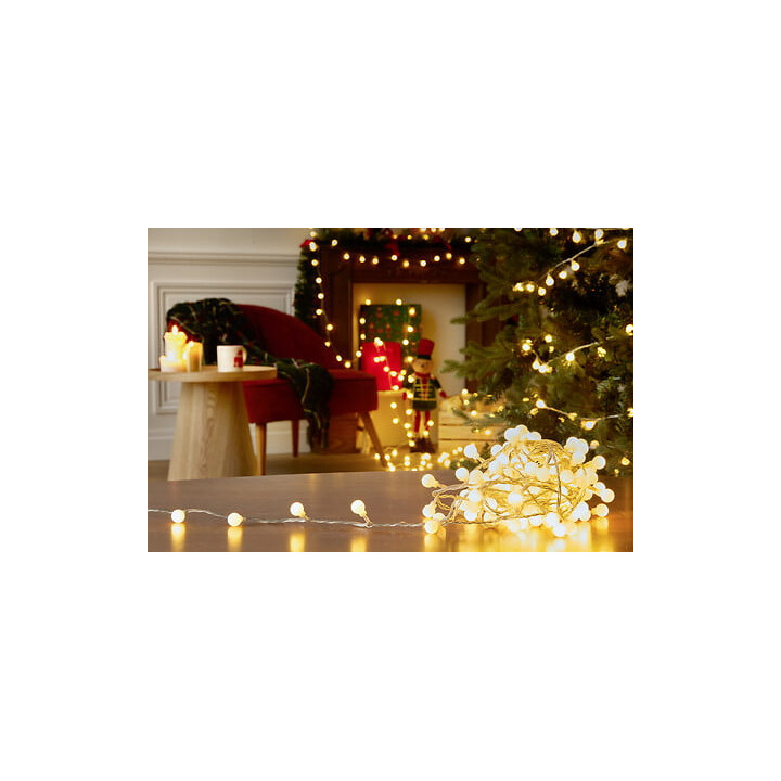 Guirlande lumineuse - Boules - 12.5 m - Blanc chaud