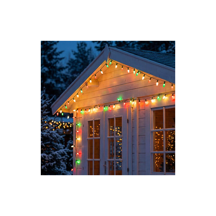 Guirlande lumineuse - Petites ampoules - 10 m - Multicolore