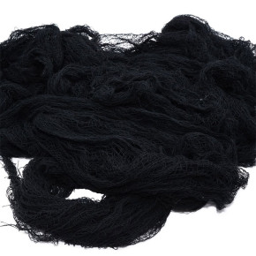 Tissu en lambeau - 1.2 x 6 m - Noir
