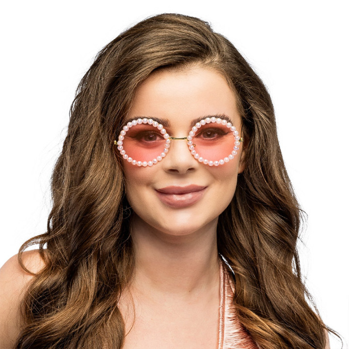 Lunettes - Candy perles - Rose | Le Géant de la Fête
