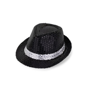 Chapeau à sequins avec bande - Noir | Le Géant de la Fête