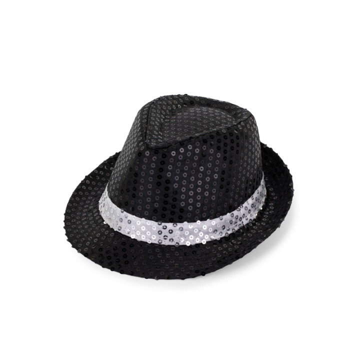 Chapeau à sequins avec bande - Noir | Le Géant de la Fête