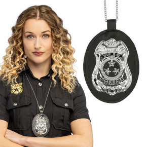 Collier insigne de policier en métal | Le Géant de la Fête
