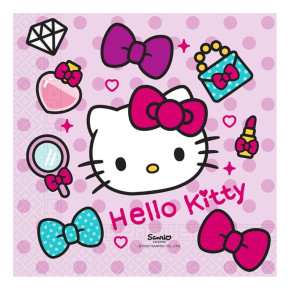 Serviettes - Hello Kitty girly - lot de 20 | Le Géant de la Fête