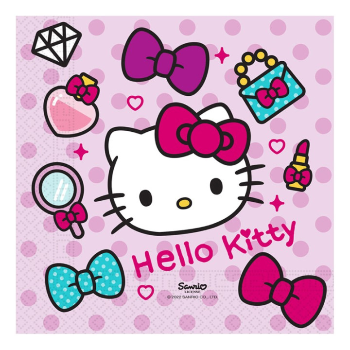 Serviettes - Hello Kitty girly - lot de 20 | Le Géant de la Fête