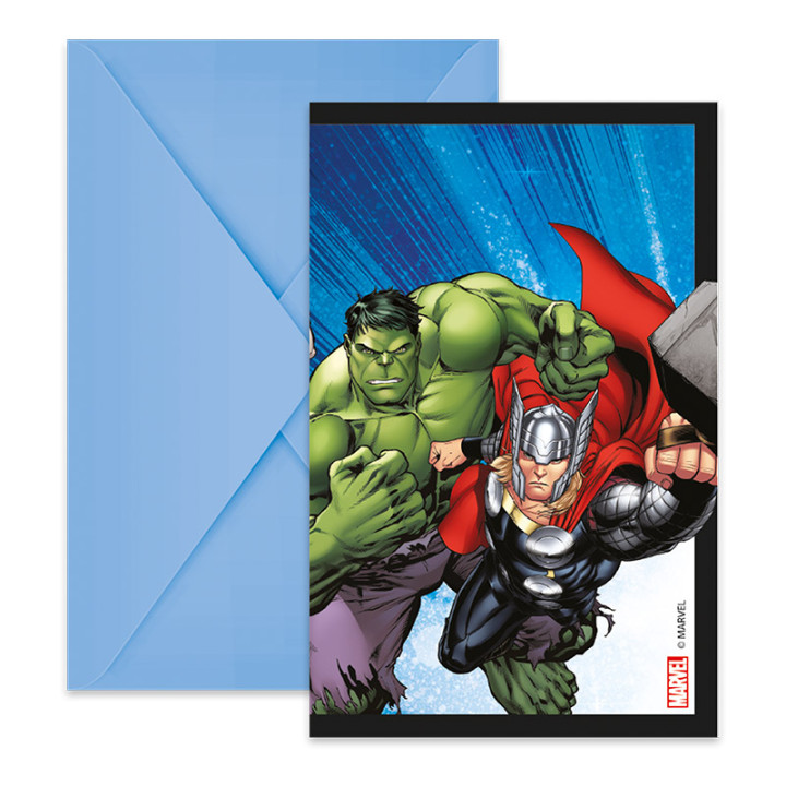 Cartes d’invitation - Avengers Evergreen - lot de 6 | Le Géant de la Fête