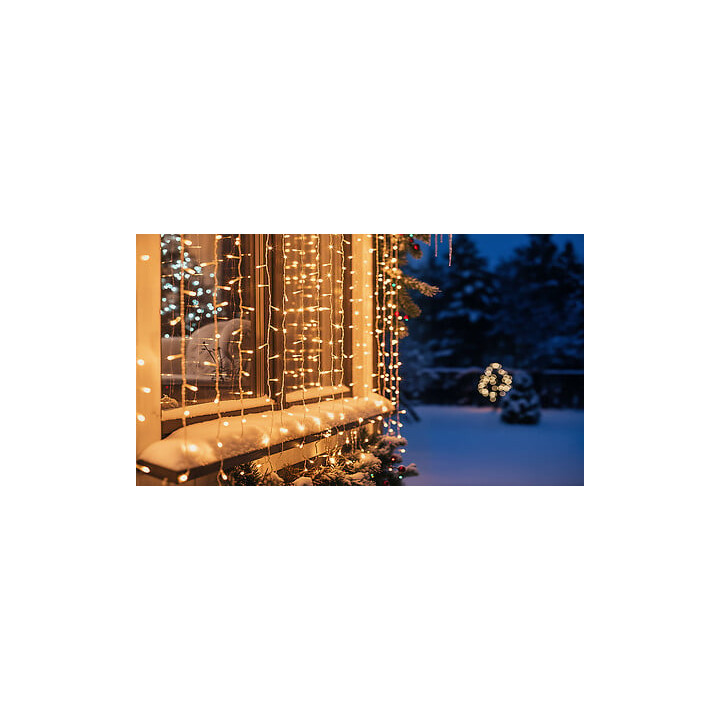 Rideau de neige - 2 x 2 m - Blanc chaud