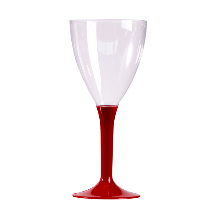 Verre à pied couleur plastique 15 cl ( lot de 10 ) | Le Géant de la Fête
