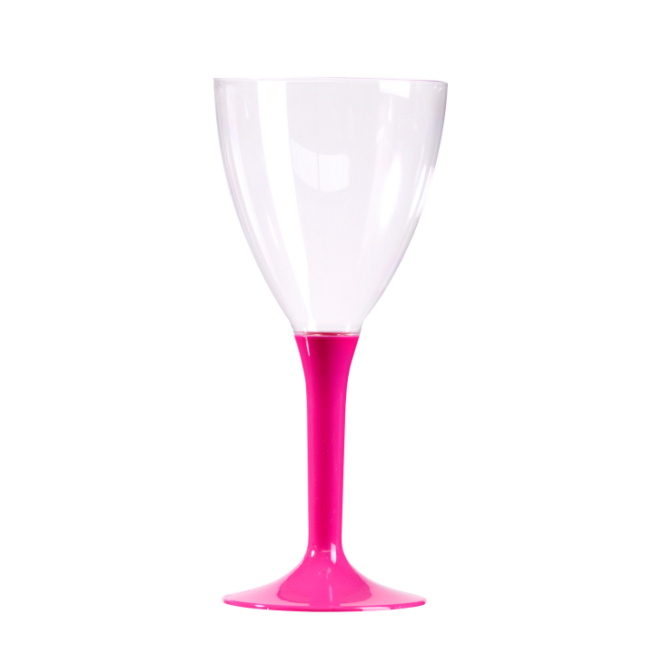 Verre à pied couleur plastique 15 cl ( lot de 10 ) | Le Géant de la Fête