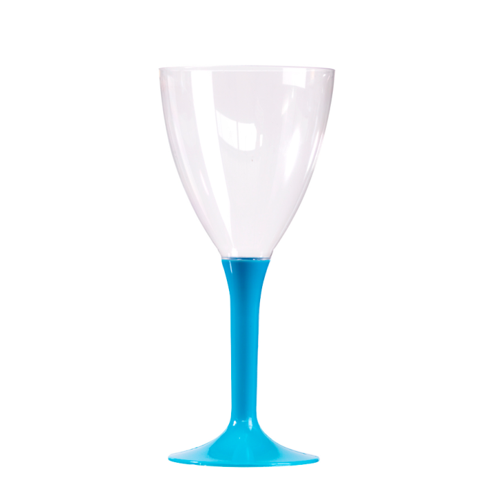 Verre à pied couleur plastique 15 cl ( lot de 10 ) | Le Géant de la Fête