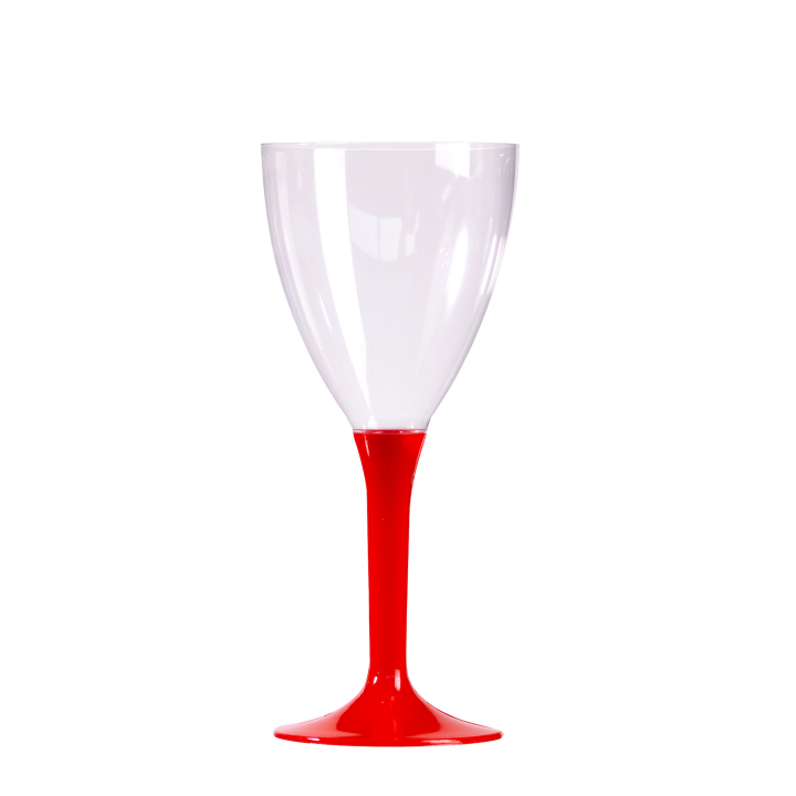 Verre à pied couleur plastique 15 cl ( lot de 10 ) | Le Géant de la Fête