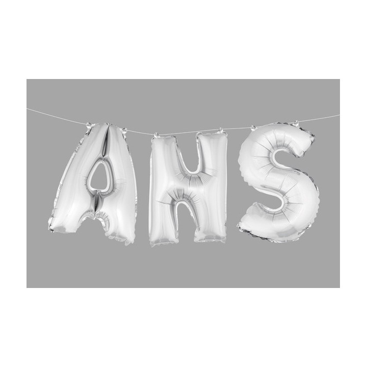 Ballon métallique "ANS" - Argenté | Le Géant de la Fête